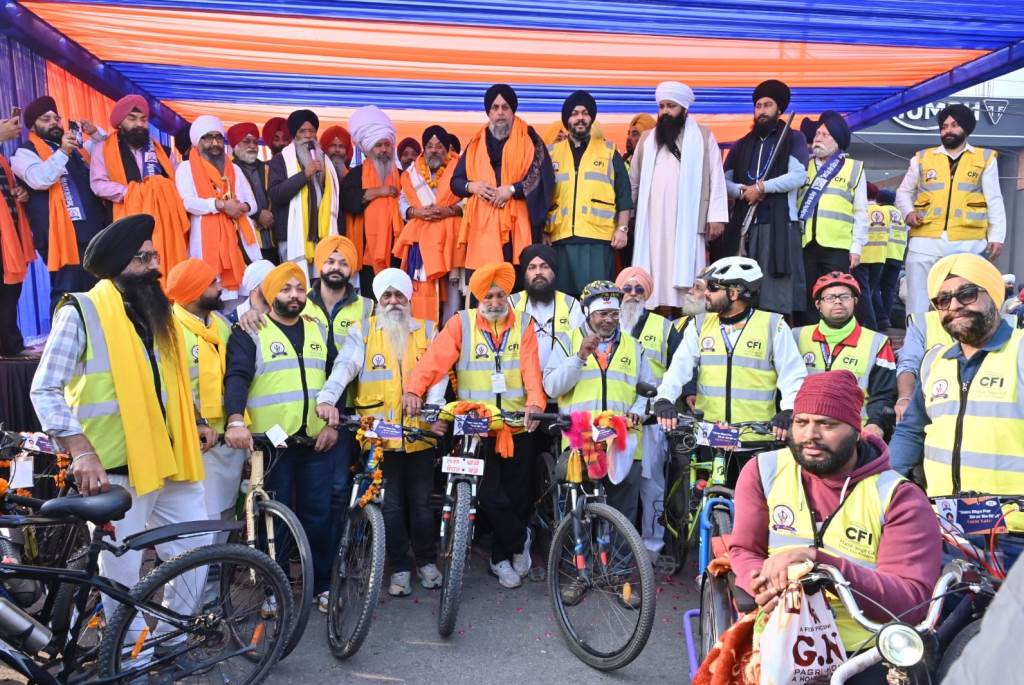 The cycle rally which started from Delhi to commemorate the 350th martyrdom centenary concluded today in Amritsar